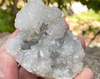 White Apophyllite Cluster 100g Meditation Energy Healing Raw Crystal Decor Mineral Specimen Unique Gift Zeolite