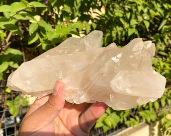 天然ピンクヒマラヤ水晶クラスター、原石（1.555kg） - Etsy 日本