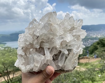 ブルッカイトとヒマラヤ水晶クラスター AM112 - Etsy 日本