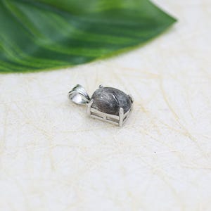 Moss Aqua Edelstein Anhänger, 925 Sterling Silber Halskette, Handgefertigter Boho Schmuck, Einzigartiger Naturstein Anhänger, Geschenk für Frauen LANDKARTE-J/39-24