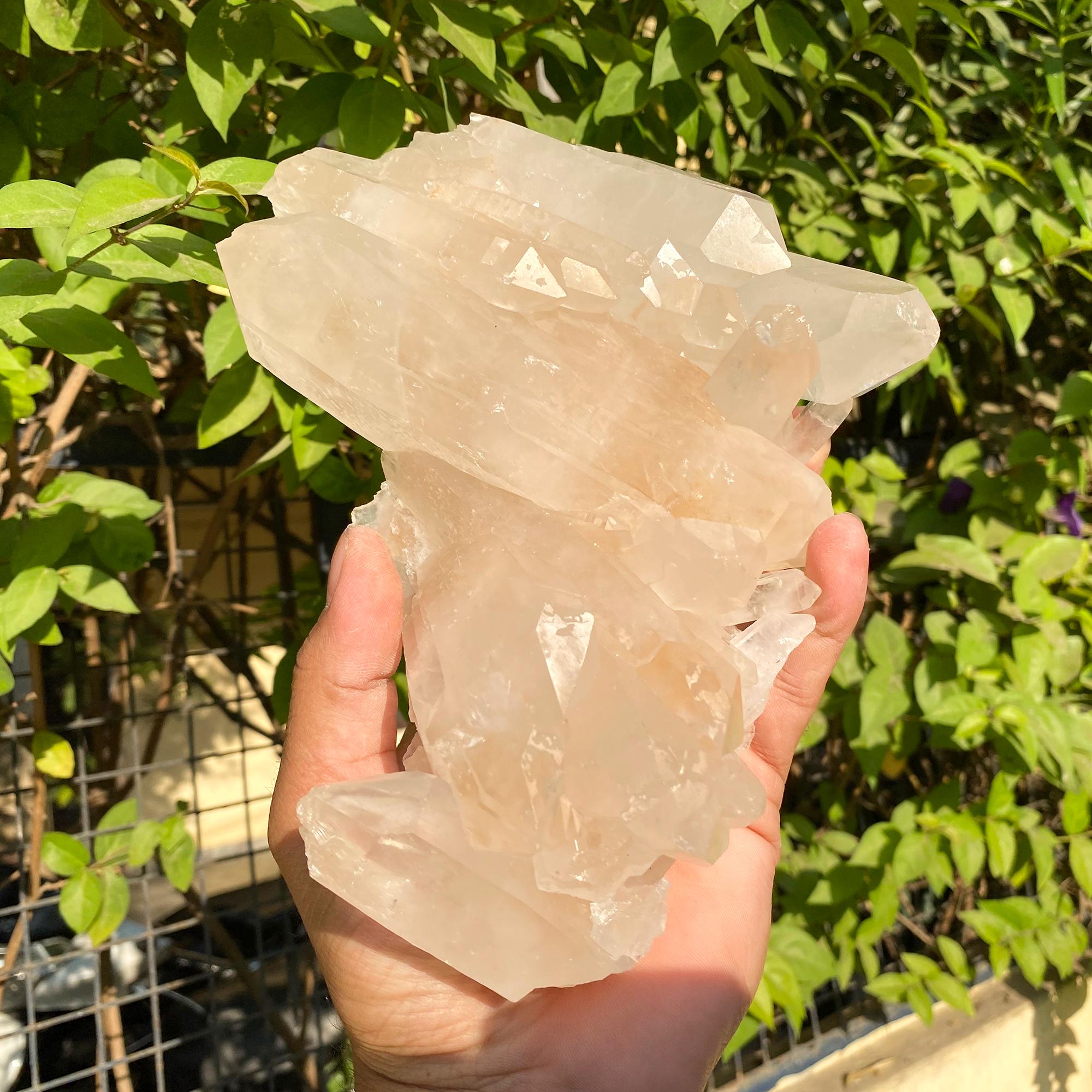 天然ピンクヒマラヤ水晶クラスター原石標本 1.555kg - Etsy 日本