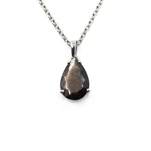 Natürlicher Moos Aqua Edelstein 925 Silber Anhänger, Serene Naturstein Halskette, Handgemachter Boho Chic Schmuck, Perfektes Geschenk für Sie LANDKARTE-J / 40-24