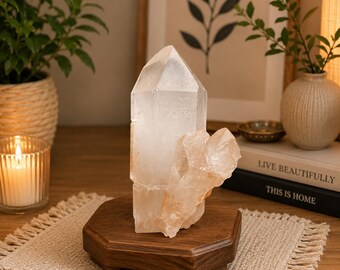 Himalayan Samadhi Quartz Crystal Point, Natural Raw Healing Stone, Meditation Mineral Specimen