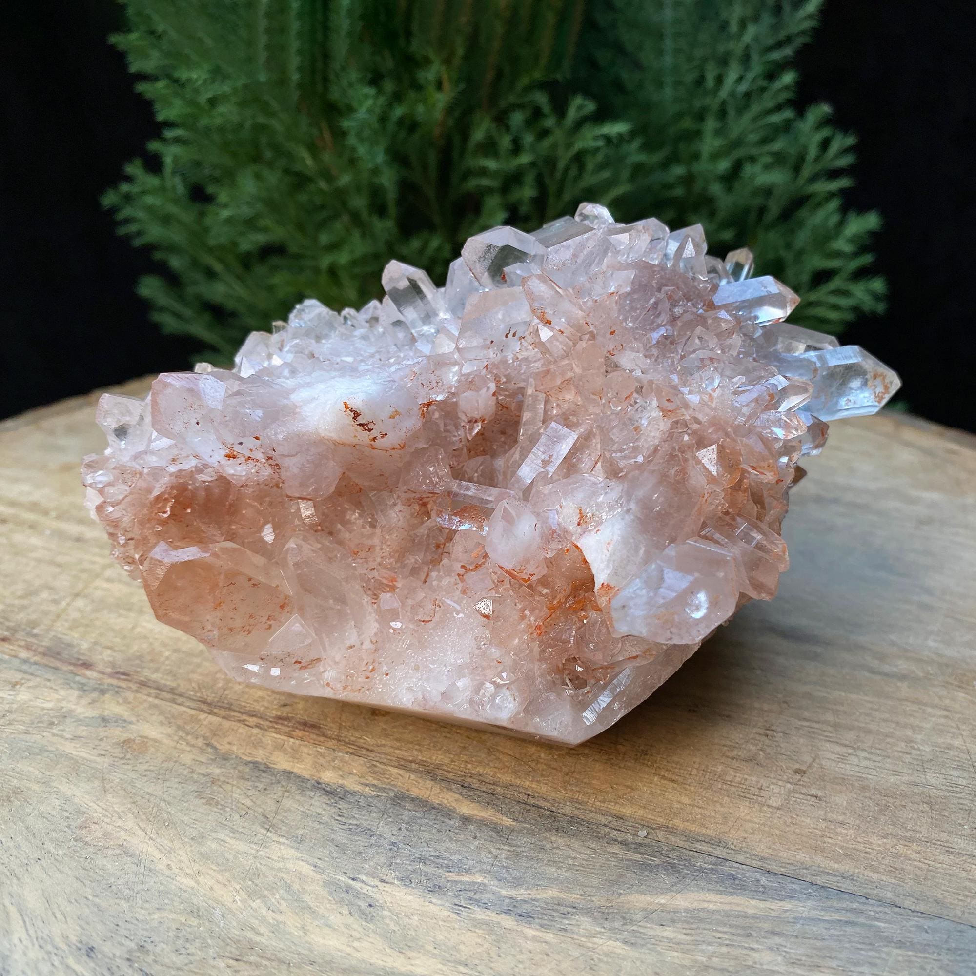 ピンクヒマラヤクォーツクラスター 原石ピンククォーツクラスター 685gm – 天然ヒマラヤ水晶、装飾