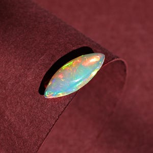 White Fire Ethiopian Opal 2.47 Carat Natural Cabochon Gemstone, Loose Stone for Jewelry Setting, October Birthstone Jewelry Opal EPW-670