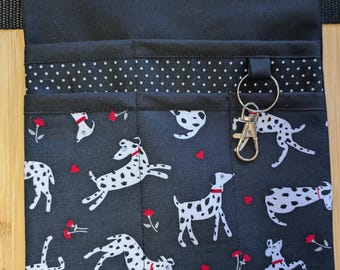 Dalmatian Nurse Hip Pouch Bag, Makeup Artist Bag, Veterinary Pocket, Multi Use Bag, Tool Belt, Pencil Organiser, Puppies, Spotty Dogs, Cute