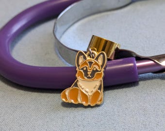 Alsatian Stethoscope Charm, Charm, Stethoscope, Nurse, Gifts, Jewelry, Doctor, Dog, Puppy, German Shepherd, Alsatian, GSD