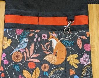 Woodland Nurse Hip Pouch Bag, Makeup Artist Bag, Veterinary Pocket, Multi Use Bag, Tool Belt, Pencil Organiser, Fox, Woodland, Wildlife