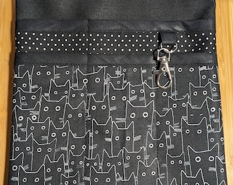 Cat Nurse Hip Pouch Bag, Makeup Artist Bag, Veterinary Pocket, Multi Use Bag, Tool Belt, Organiser Pouch, Pencil Pouch, Black Cats, Black