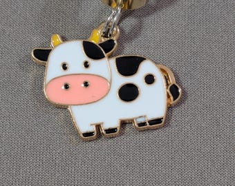 Cow Stethoscope Charm, Veterinary Nurse Medicine Jewelry, Farming Doctor Accessory