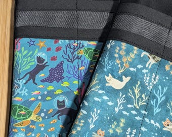 Underwater Cat Nurse Hip Pouch, Makeup Artist Bag, Veterinary Pocket, Multi Use Bag, Tool Belt, Organiser Pouch, Pencil Pouch, Cats, Scuba