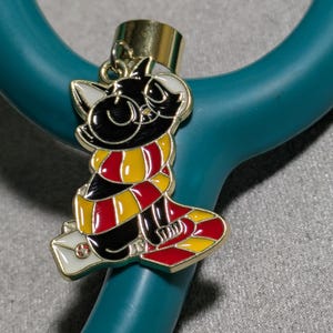Dije de estetoscopio de gato, Dije, Estetoscopio, Enfermera, Veterinaria, Medicina, Regalos, Joyería, Doctor, Regalo de enfermera, Gato negro, Gato con gafas, Bufanda
