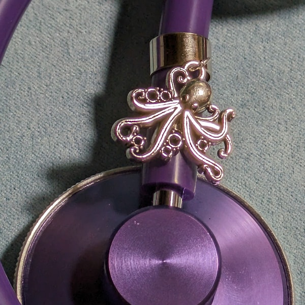 Oktopus Stethoskop Charm, Charm, Stethoskop, Krankenschwester, Veterinär, Medizin, Geschenke, Schmuck, Arzt, Oktopus, Tintenfisch, Nautik