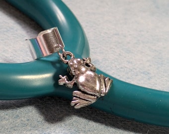 Frog Stethoscope Charm, Charm, Stethoscope, Nurse, Veterinary, Medicine, Gifts, Jewelry, Doctor, Silver Charm