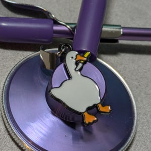 Goose Stethoscope Charm, Charm, Stethoscope, Nurse, Veterinary, Medicine, Gifts, Jewelry, Doctor, Duck, Goose