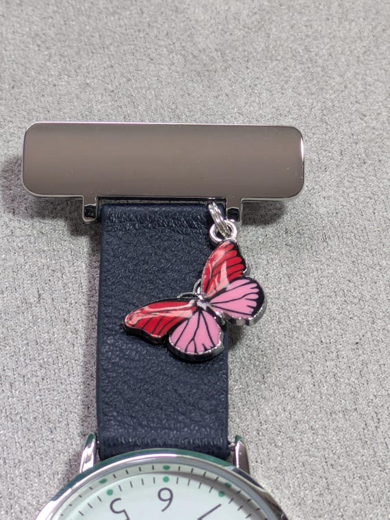 Orologio da taschino, orologio da infermiere, farfalla, falena