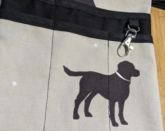 Black Labrador Nurse Hip Pouch Bag, Makeup Artist Bag, Veterinary Pocket, Multi Use Bag, Tool Belt, Pencil Organiser, Black Lab, Dogs, Puppy