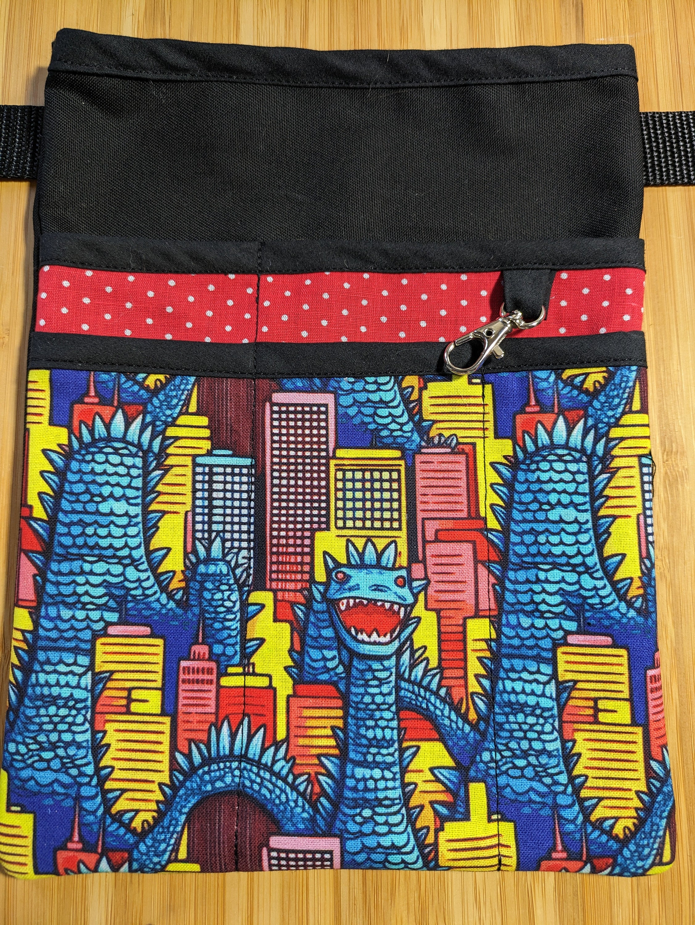 Kaiju Dinosaur Nurse Hip Pouch Bag, Makeup Artist Bag, Veterinary Pocket, Multi Use Bag, Tool Belt, Organiser Pouch, Pencil Pouch, City