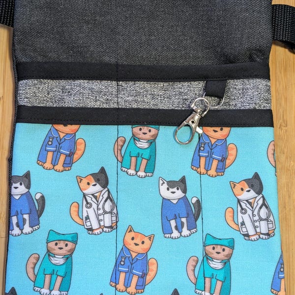 Bolso de cadera para enfermera, maquillador, bolsillo veterinario, multiusos, cinturón de herramientas, organizador de lápices, reciclado, gatitos, bonito, uniforme médico.