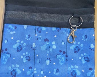 Paw Prints Nurse Hip Pouch Bag, Makeup Artist Bag, Veterinary Pocket, Multi Use, Tool Belt, Pencil Organiser, Puppy, Cat, Kittens, Paws, Dog