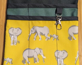 Elephants Nurse Hip Pouch Bag, Makeup Artist, Veterinary Pocket, Multi Use, Tool Belt, Pencil Organiser, Recycled, Elephants, Safari