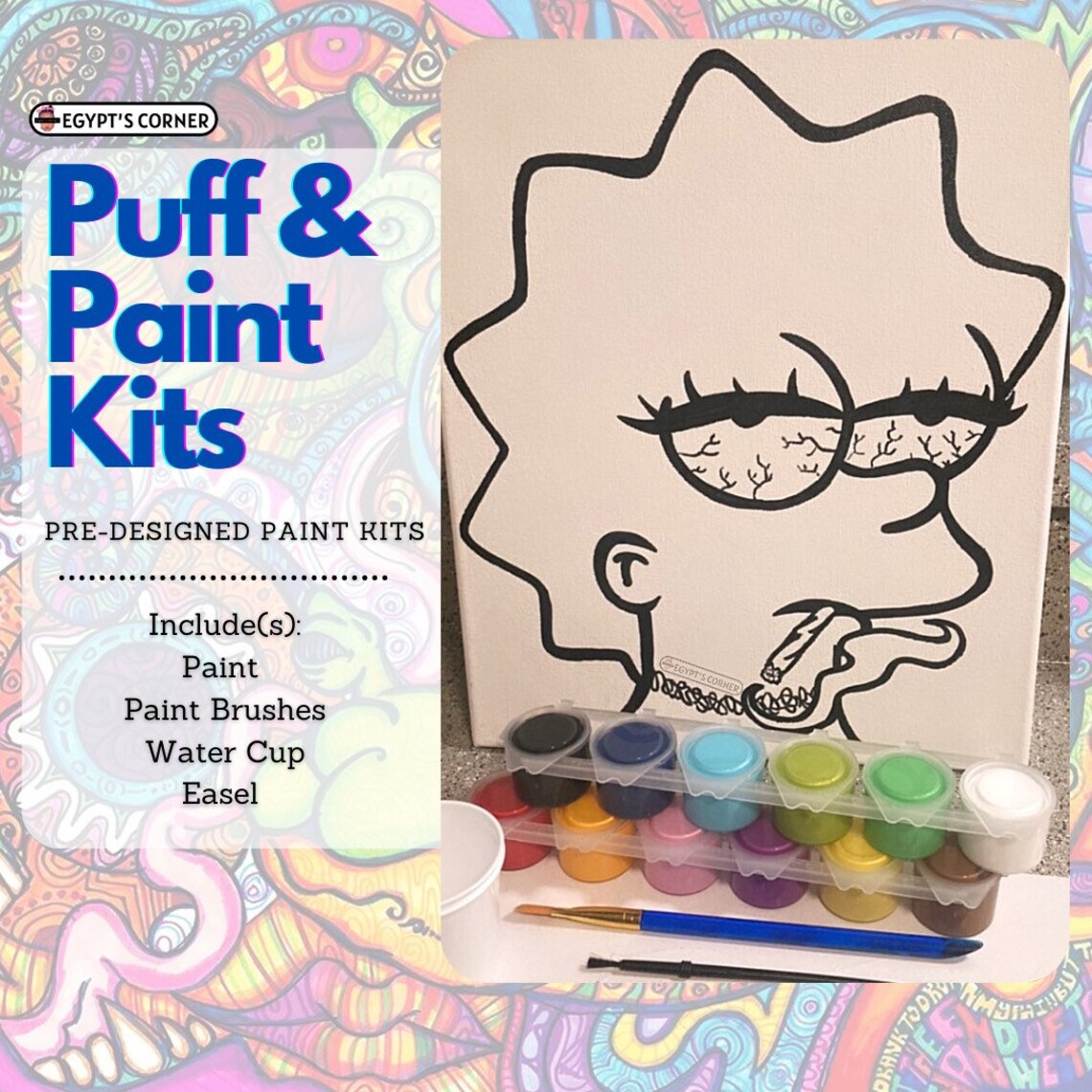 Puff N Paint Kit 4/20 Kit Paint Party Paint N Sip Sip N Etsy