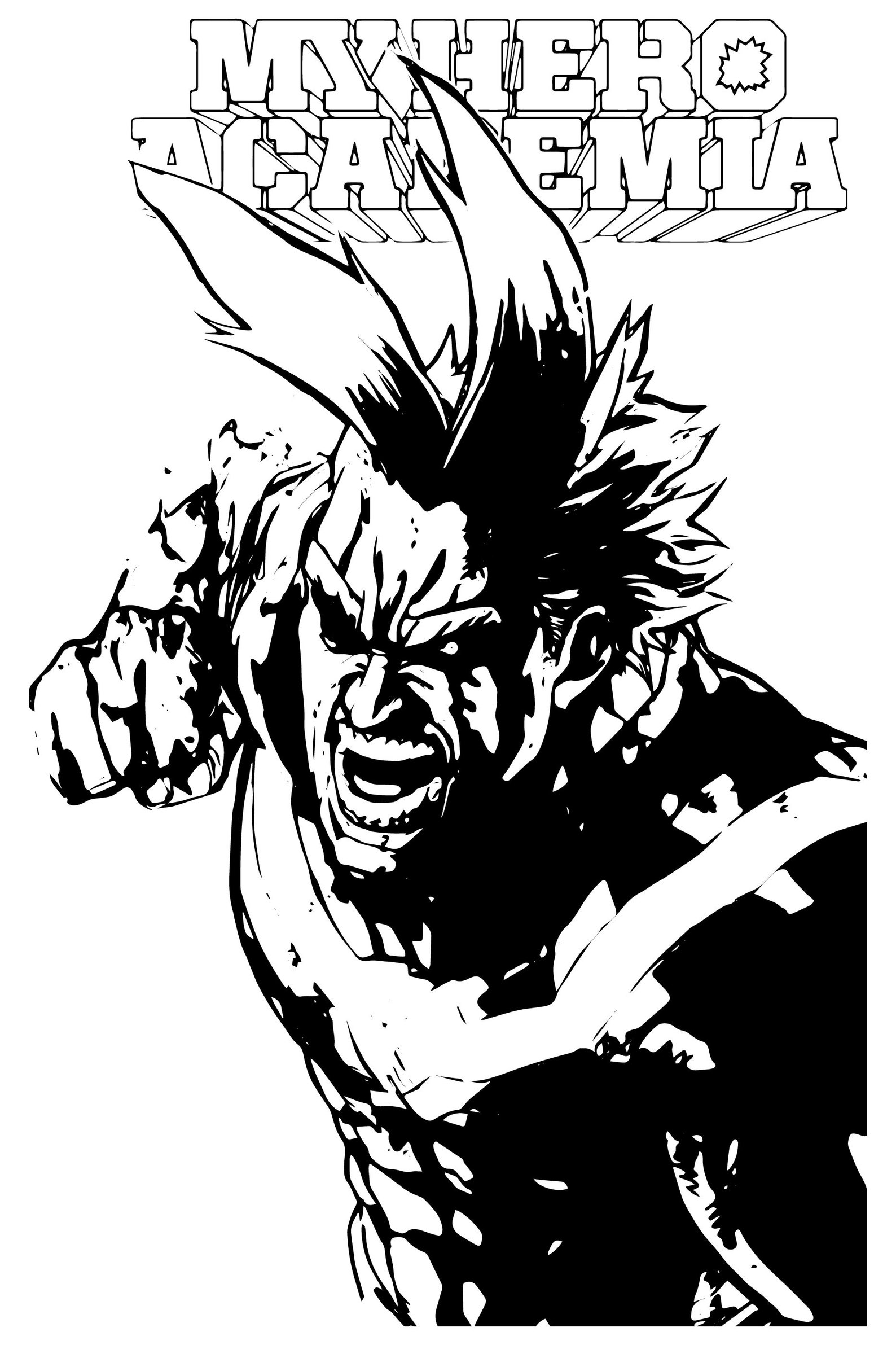 All might silhouette SVG PNGizuku katuski shoto POKEMON | Etsy