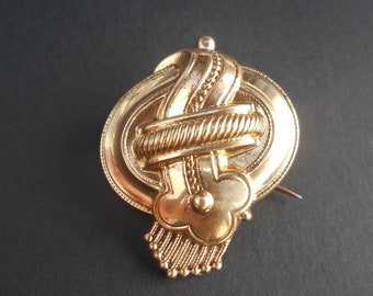 Beautiful Victorian gold plated / gold filled brooch