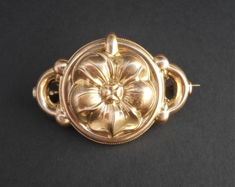 Belle broche victorienne plaquée or / remplie d’or