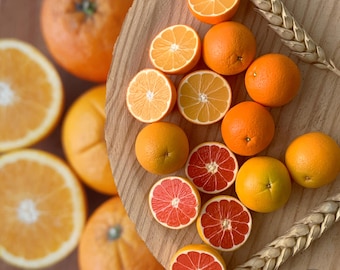Arancia o pompelmo in miniatura in pasta polimerica: cibo per la casa delle bambole Montessori