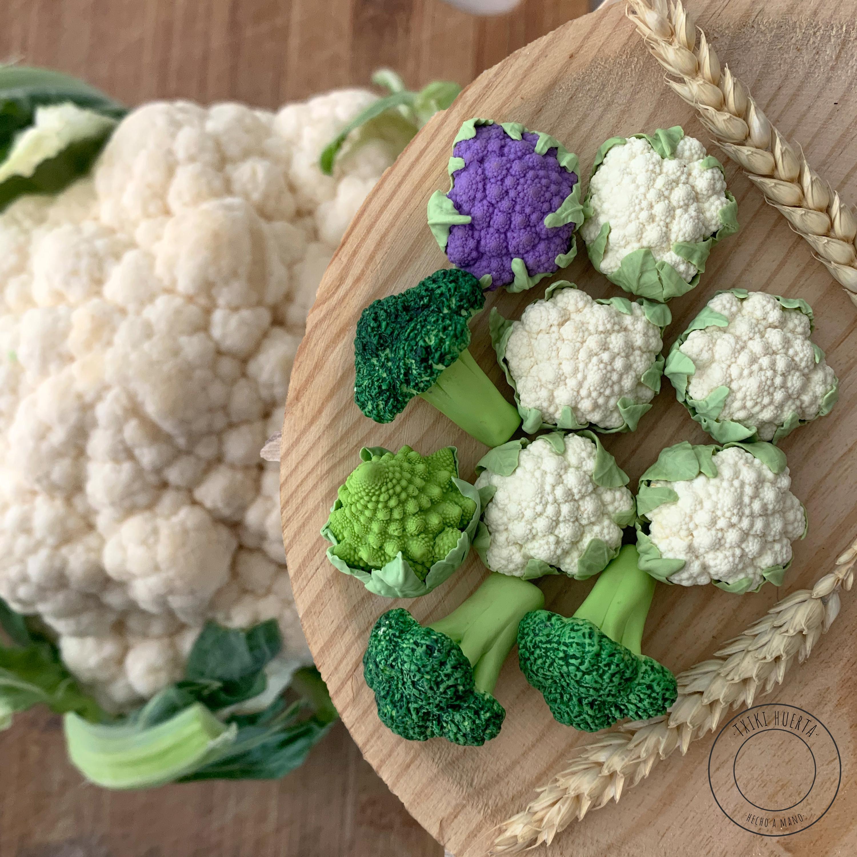 3 PACK FAKE Broccoli Slice Model Lifelike Realistic Simulation