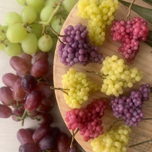 Grape miniature. Date miniature. Educational toys. Montessori and Waldorf toys. Mini Kitchen and Dollhouse food