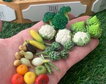 Miniatuurgroenten: schaal 1:12 polymeerklei poppenhuisvoedsel