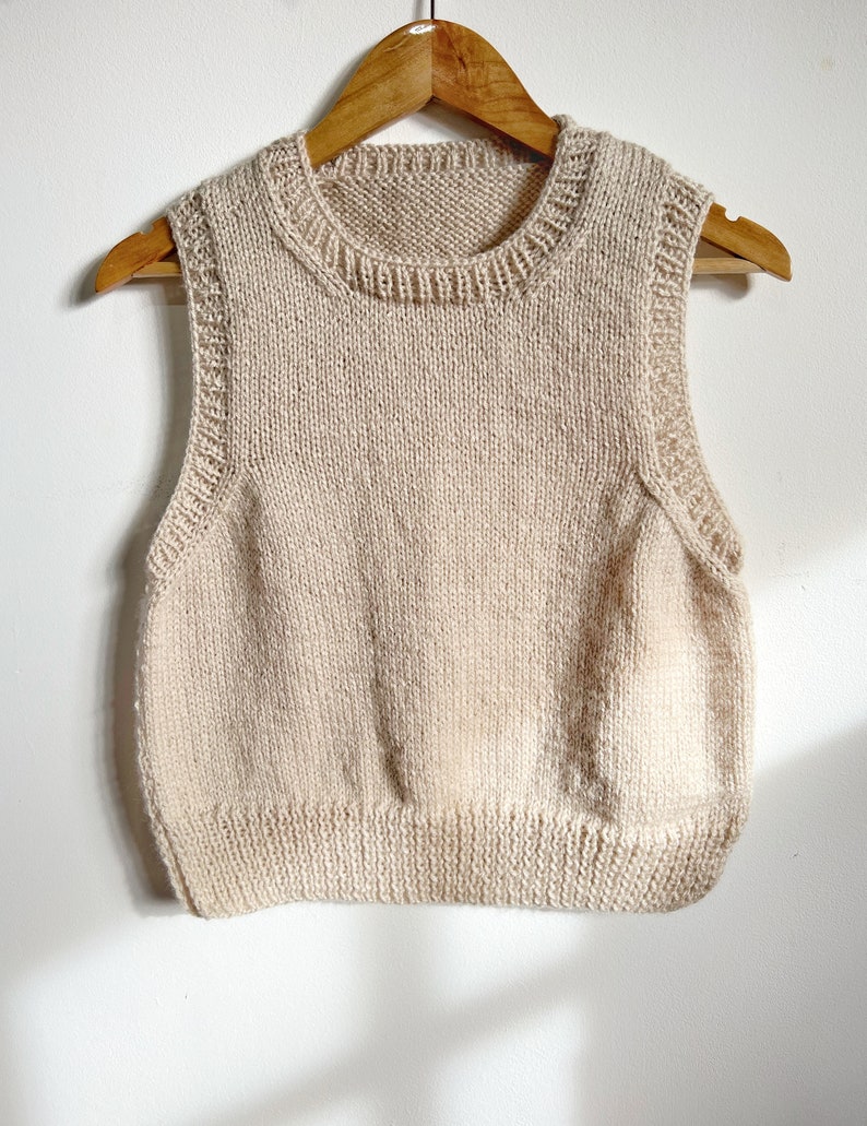 Knitting Pattern eng/esp Trevi Vest Beginner Knitting - Etsy