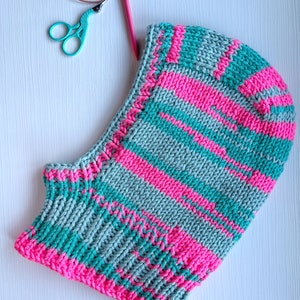 Knitting pattern (ENG/ESP) | Frosty Balaclava | Advanced Beginner | Knit balaclava pattern