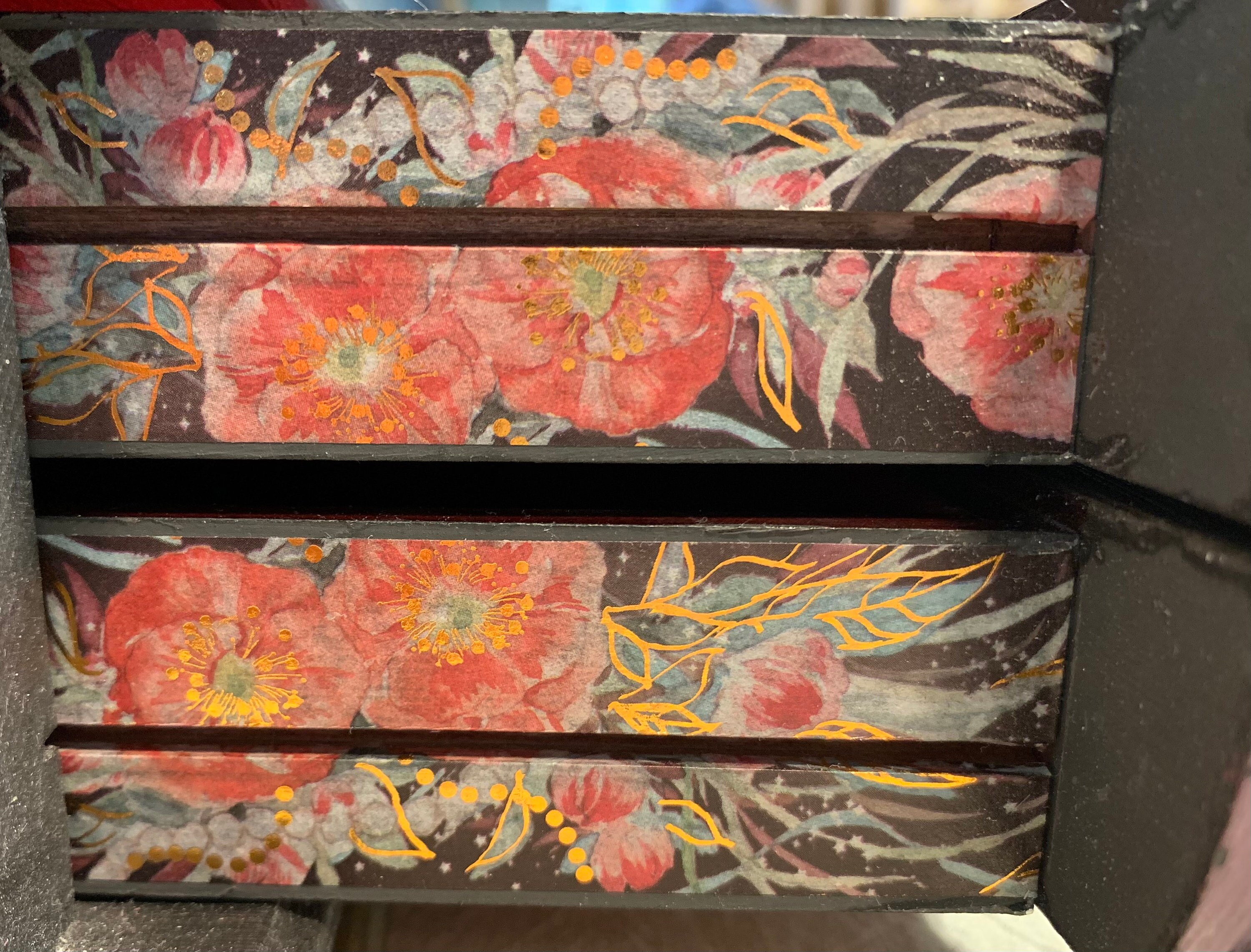 Almacenamiento de joyas caja de joyas pintado a mano madera | Etsy