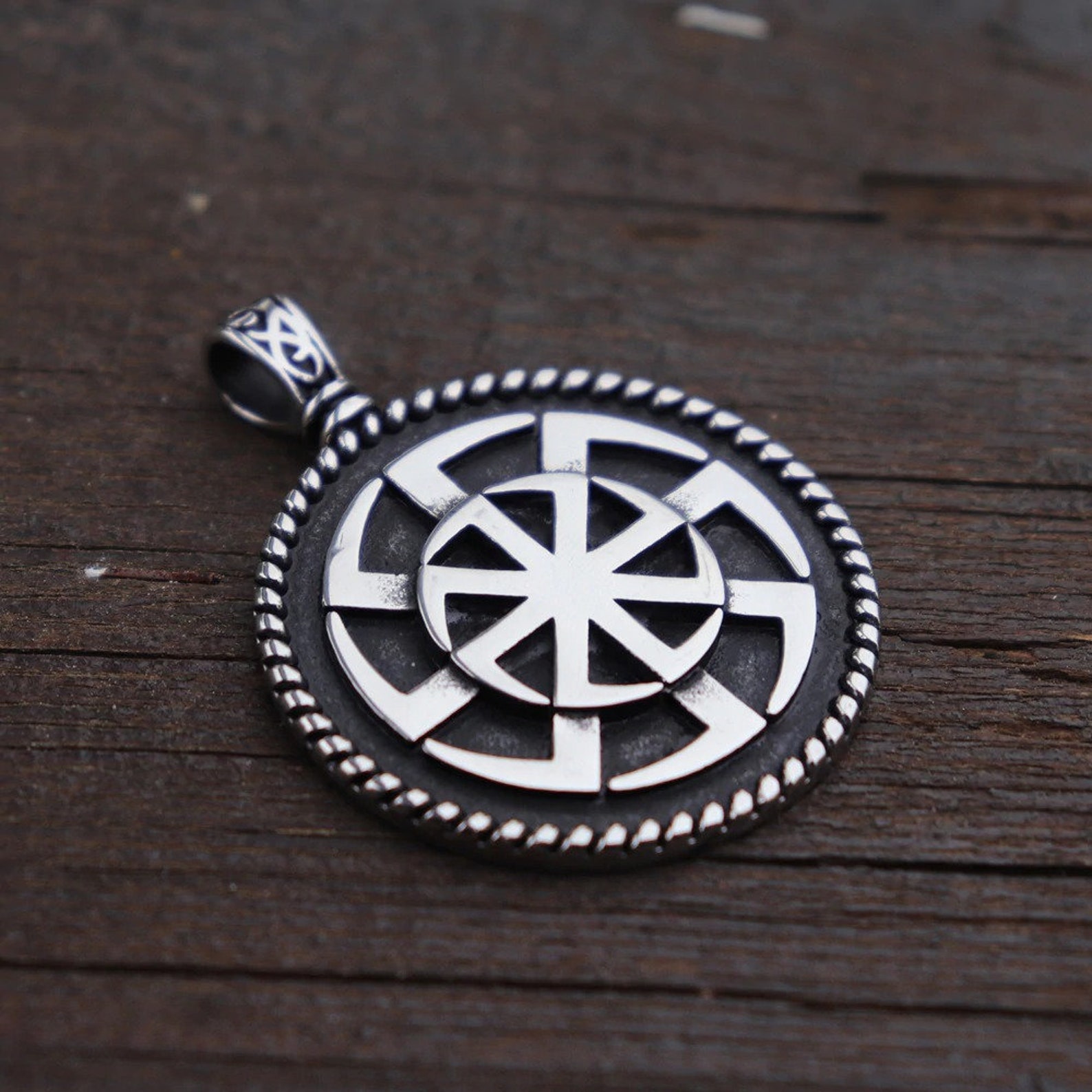 Kolovrat Slavic Symbol of the Sun Stainless Steel Pendant | Etsy