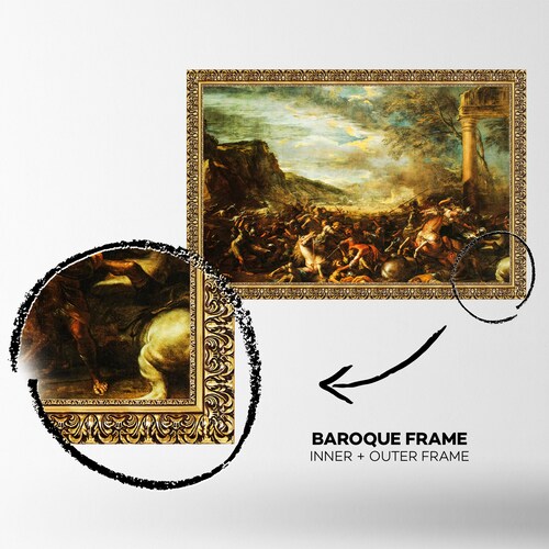 Salvator Rosa - shops A Cavalry Battle 1652 - %100 Oil Painting - Renaissance Canvas Wall Art - Hand Painted Wall Art