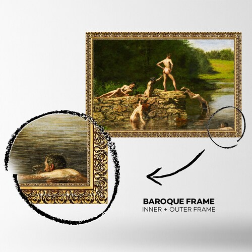 Thomas Eakins - Swimming 1895 - %100 Oil shops Painting - Renaissance Canvas Wall Art - Hand Painted Wall Art