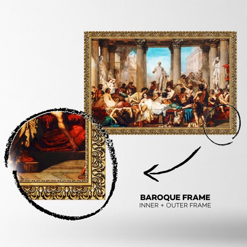 Romans in the Decadence shops of the Empire - %100 Oil Painting - Renaissance Canvas Wall Art - Hand Painted Wall Art