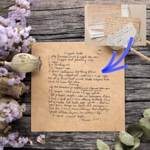 Conversión de tarjeta de receta - Tarjeta de receta SVG - Digitalización - Restauración de recetas - Traducción de tarjetas de recetas - Tarjeta de recetas antigua - Listo para grabar
