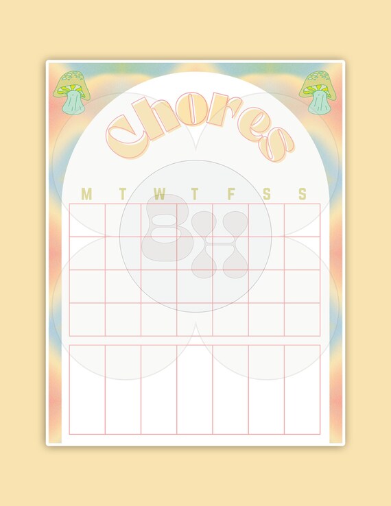 Digital chore chart svg chore chart template templates etsy india