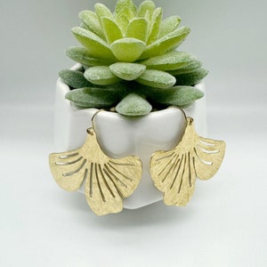 GINKGO leaf Earrings Biloba Gold Ginkgo Earrings Boho leaves Earrings Ginkgo leaf Jewelry Nature Lovers Gift Wedding Earring Gift For Her Uk