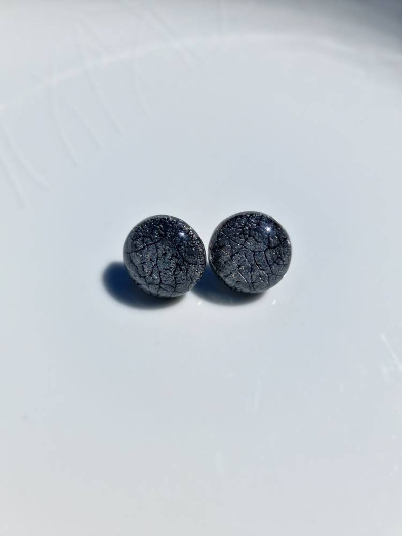 Teal Stud Earrings Resin Studs Circle Resin Stud Earrings Etsy UK