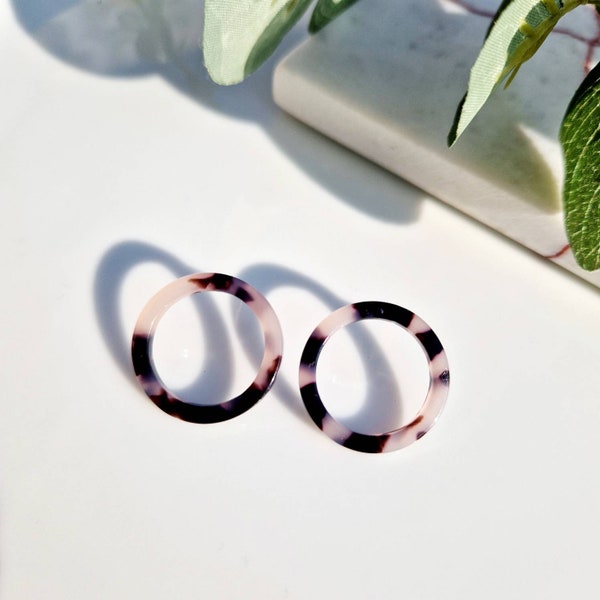 Open Circle Studs Oorbellen Blonde Tortoise Shell Stud Oorbellen Acetaat Hoop Oorbellen, Hars Stud Oorbellen Acryl Hoop Minimalistische Studs UK