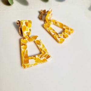 Tortoise shell Clip On Earrings Clip On Earrings For women Screw Back Non Pierced Earring No Pierced Abjuctable Clips On Earrings Uk