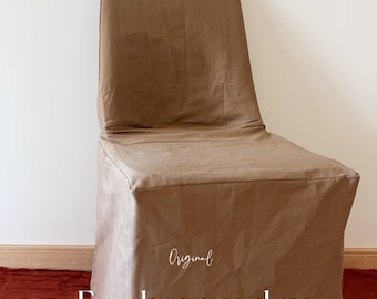 Custom Cotton Dining Chair Cover - Long Skirt Slipcover