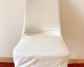 Custom Cotton Dining Chair Cover – Ruffle, Long Skirt Slipcover