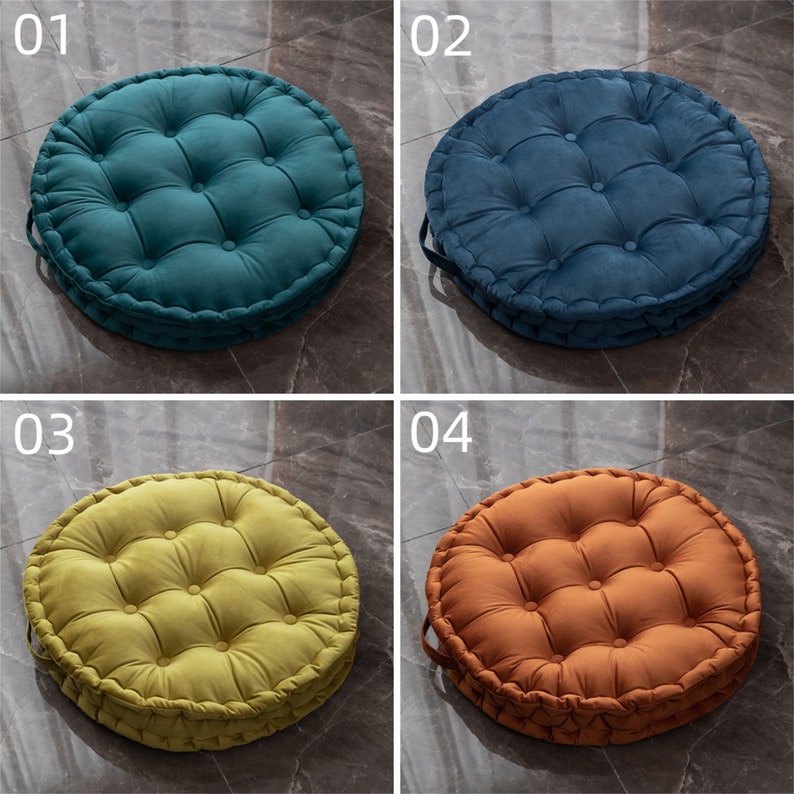 Velvet cushion Home sofa Fabric cushion Tatami window Floor cushion Home decoration Living Room Setup image 2