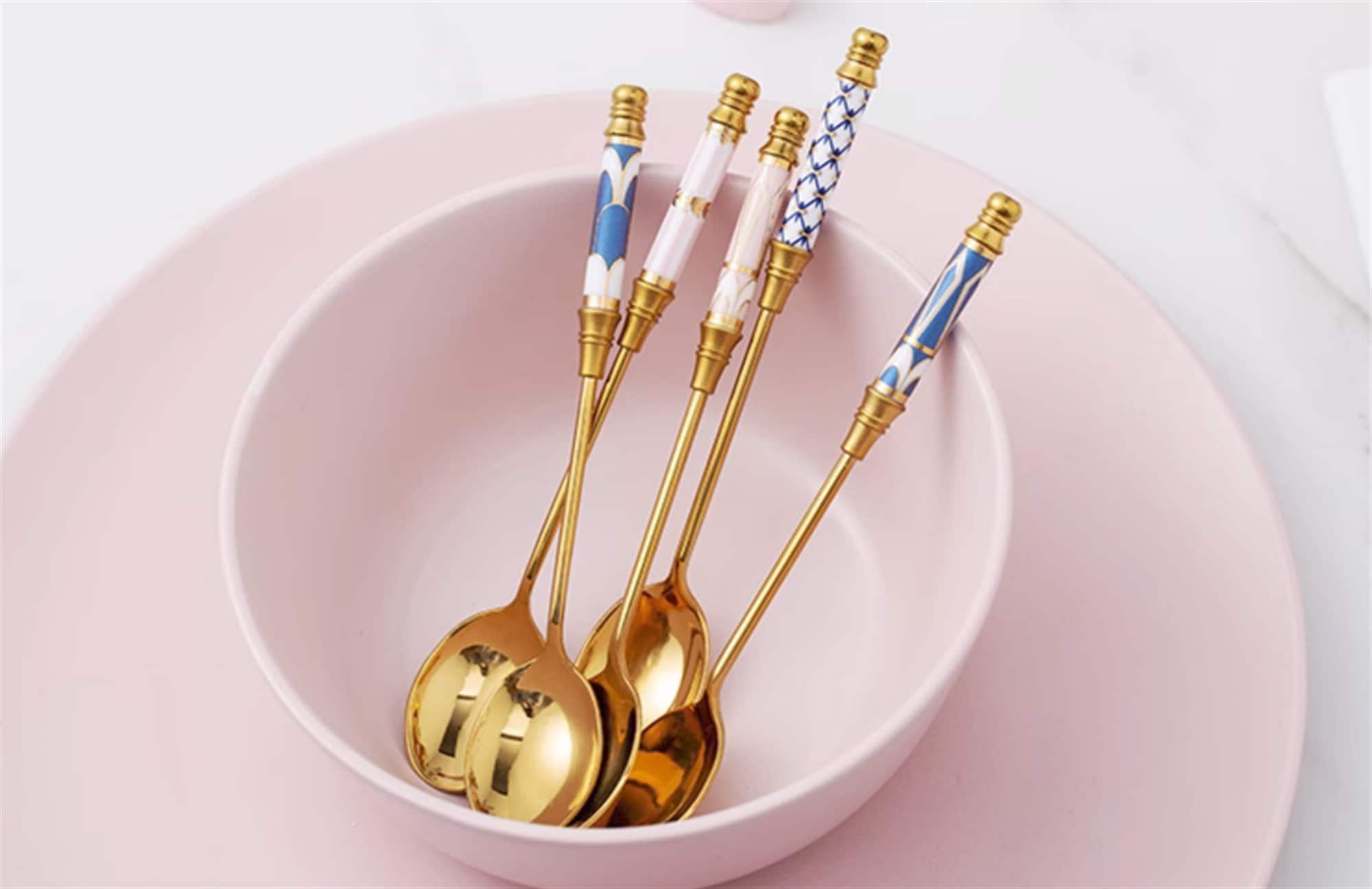 Tea Spoon Quality Coffee Spoon Stainless Steel Square Head Table Spoon  Measuring Spoon Flatware Spoons Long Handle For Kitchen - AliExpress